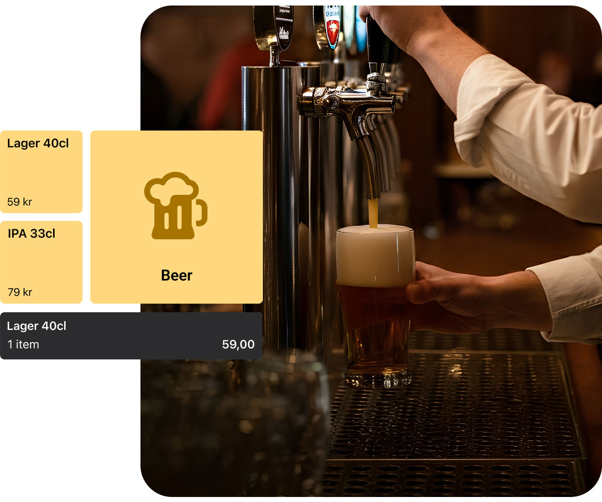 Kassalösning för bar och pub