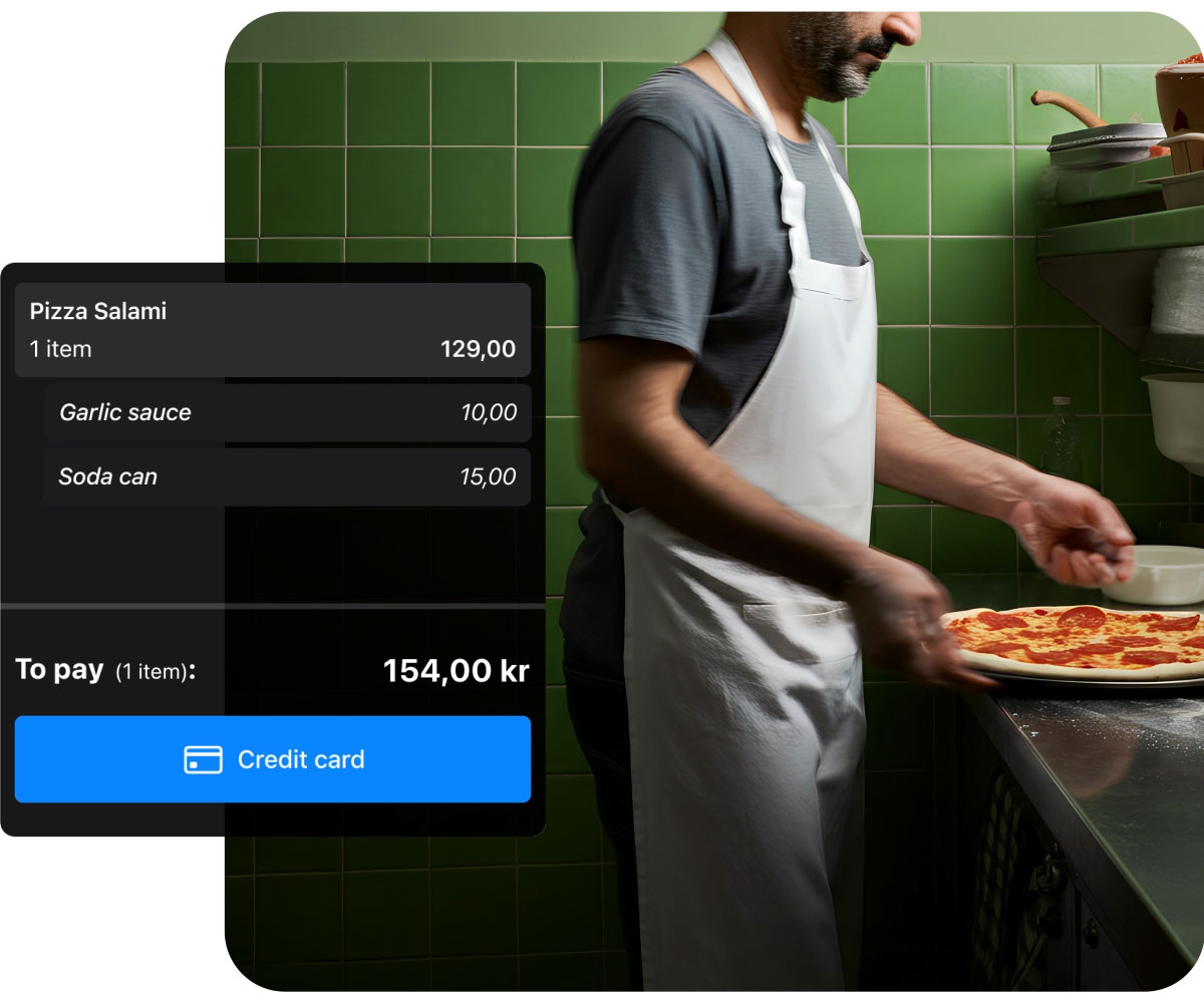 Kassasystem pizzeria