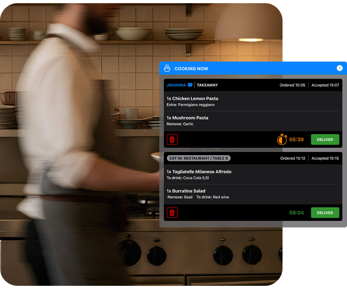Yabie kassasystem för restauranger UI